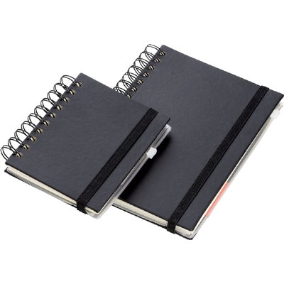 Carnet de notes Quantore A5 spirale ligné 192 pages 80g noir
