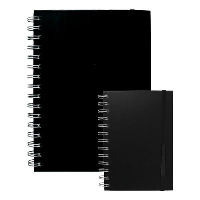 Carnet de notes Quantore A6 spirale ligné 192 pages 80g noir
