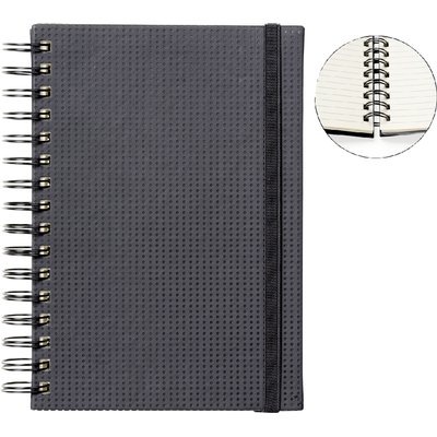 Carnet de notes Quantore A5 spirale onglets ligné 192 pages 80g noir