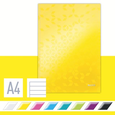 Cahier de notes Leitz WOW A4 ligné 160 pages 90g jaune