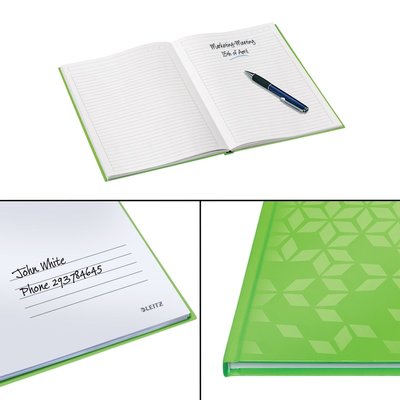 Cahier de notes Leitz WOW A4 ligné 160 pages 90g vert