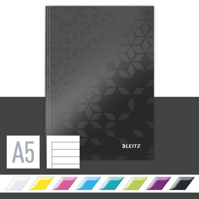 Cahier de notes Leitz WOW A5 ligné noir