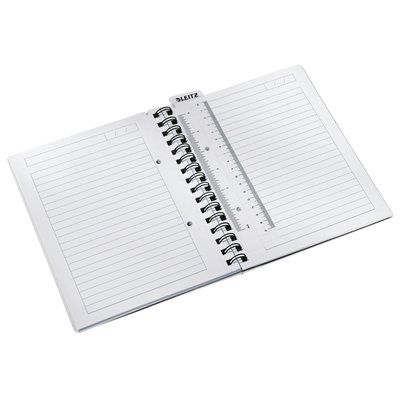 Notitieboek Leitz WOW A5 lijn spiraal PP wit