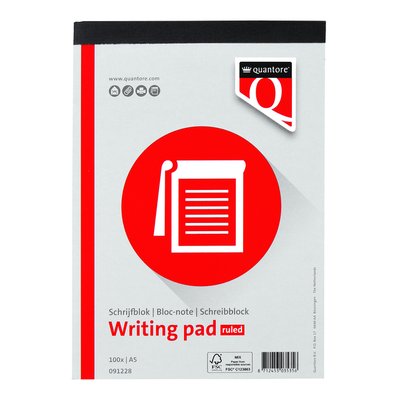 Bloc-notes Quantore A5 ligné 100 feuilles 60g