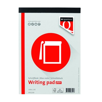 Schrijfblok Quantore A5 blanco 100vel 60 gr