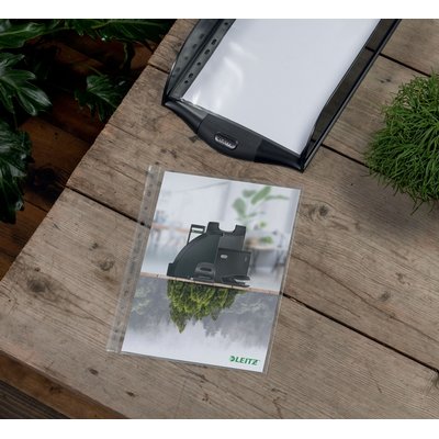 Pochette Leitz Recycle A4 11 perforations PP 0,10mm transparent 25 pièces