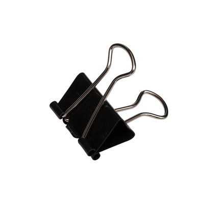 Pince à papier MAUL 215 Foldback 25mm noir 12 pièces