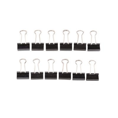 Papierklem MAUL 215 foldback 13mm capaciteit 4mm zwart 12 stuks