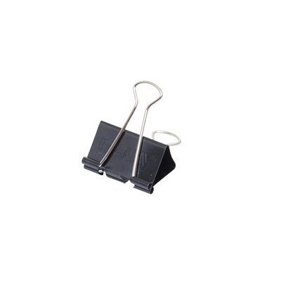 Papierklem MAUL foldback 215 19mm zwart 6 stuks