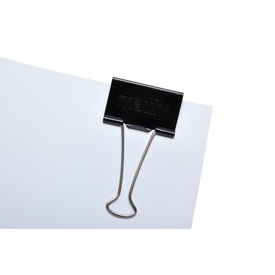 Papierklem MAUL foldback 215 zwart 6 stuks