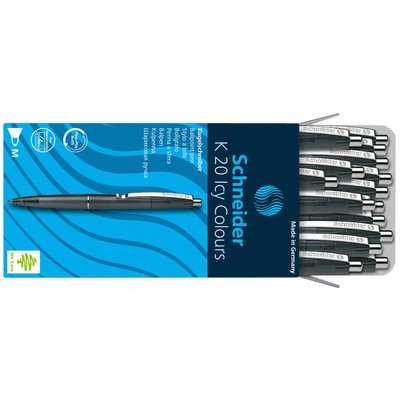 Balpen Schneider K20 Icy Colours medium zwart