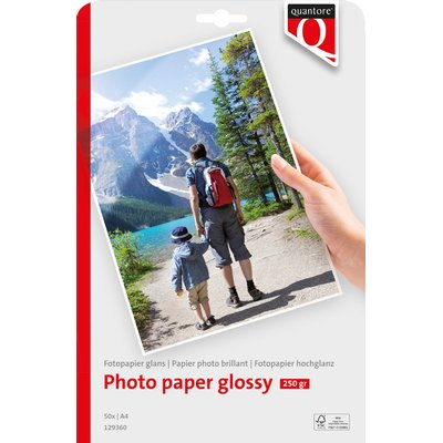 Fotopapier Quantore A4 glans 50 vel 250gr