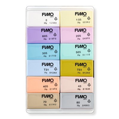 Pâte à modeler Fimo Soft Colour 12 couleurs pastel