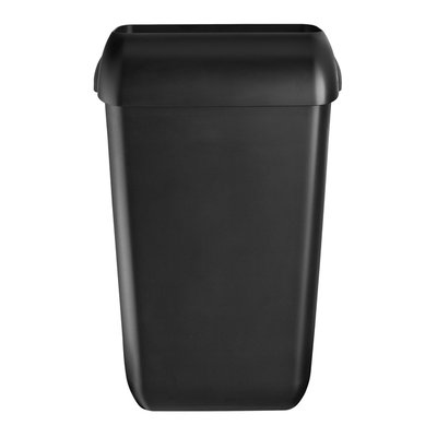 Afvalbak Quartzline open inworp 23 liter zwart 441452