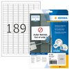 Etiket HERMA 10001 A4 25.4x10mm verwijderbaar wit 4725 stuks foto