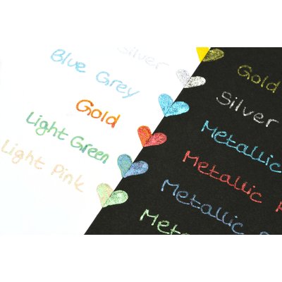 Roller gel Pentel K110 Dual Metallic Présentoir 8 couleurs