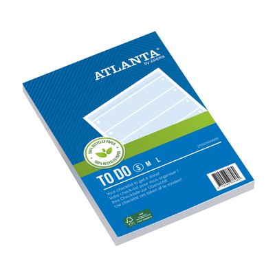 Things to do Djois Atlanta recycled papier Blok 148x105mm 100vel 70gr blauw