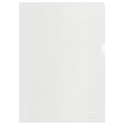 Insteekmap L-model Esselte A4 100% gerecycled 0.10mm transparant 100 stuks