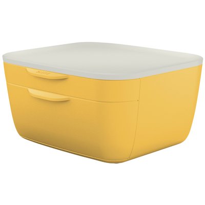 Bloc de classement Leitz Cosy 2 tiroirs jaune
