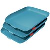 Brievenbak Leitz Cosy set van 3 A4 sereen blauw foto
