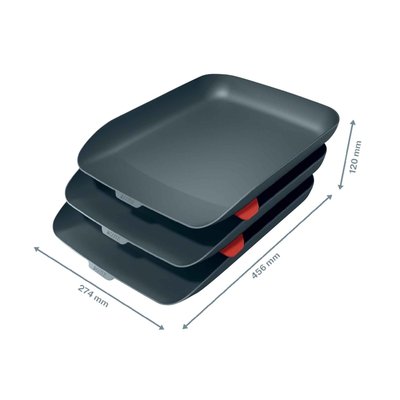 Corbeille à courrier Leitz Cosy set 3x A4 gris