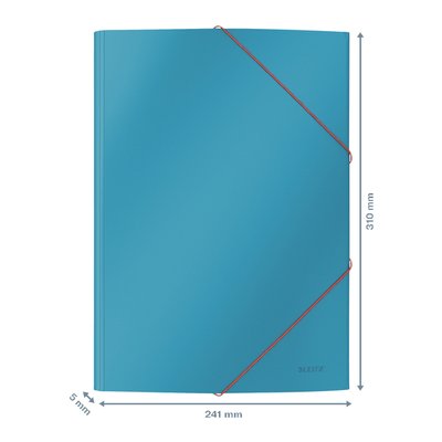 Chemise à élastique Leitz Cosy A4 3 rabats bleu