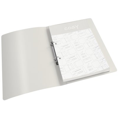 Classeur Leitz Cosy A4 2 anneaux méc-O 25mm PP bleu