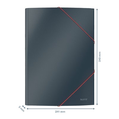 Elastomap Leitz Cosy A4 3-kleps grijs