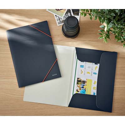 Elastomap Leitz Cosy A4 3-kleps grijs