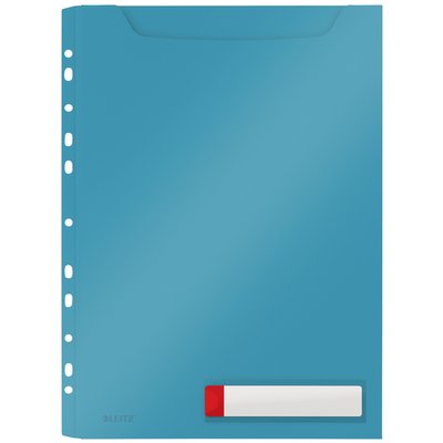 Insteekmap U-model Leitz Cosy harmonica A4 met perforatiestrip PP blauw