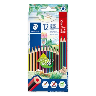 Kleurpotlood Noris 185 set à 10+2 kleuren gratis
