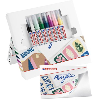 Marqueur acrylique edding kit starter petit Scandinavie
