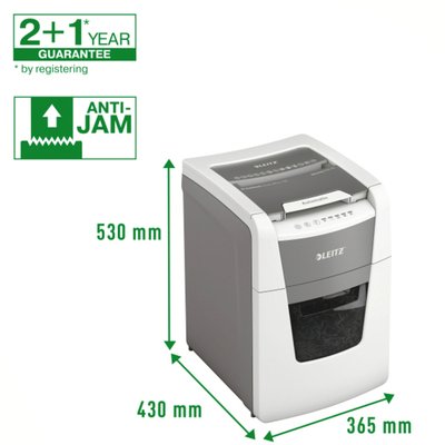 Destructeur Leitz IQ Auto+ Small Office 100 P5 particules 2x15mm
