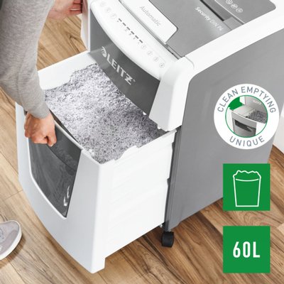 Destructeur Leitz IQ Auto+ Office 300 P4 particules 4x28mm