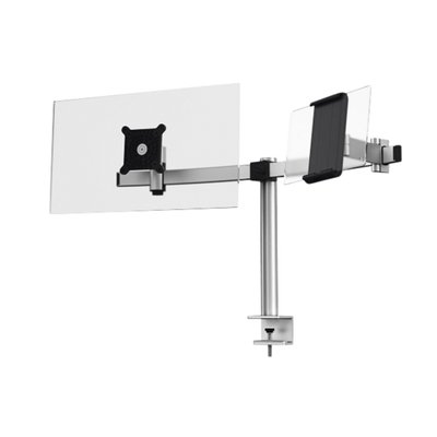 Monitorarm Durable met klem voor 1 scherm en 1 tablet