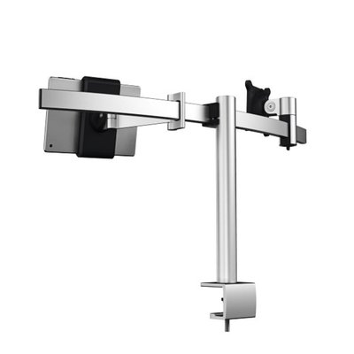 Monitorarm Durable met klem voor 1 scherm en 1 tablet