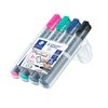 Viltstift Staedtler 356 voor flipover rond 2mm set à 4 stuks assorti foto