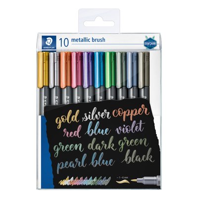 Brushpen Staedtler metallic etui à 10 kleuren