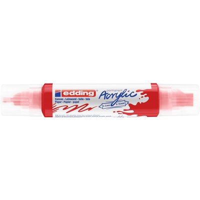 Marqueur acrylique 3D edding e-5400 double pointe rouge trafic