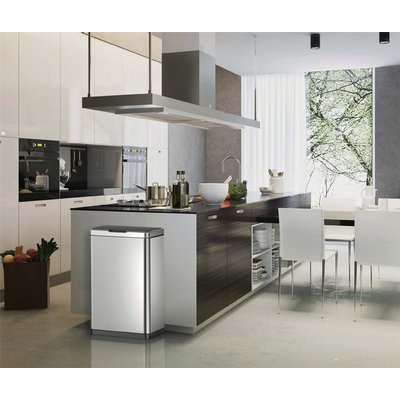Poubelle Eko Mirage Sensor 20+20L Inox brossé
