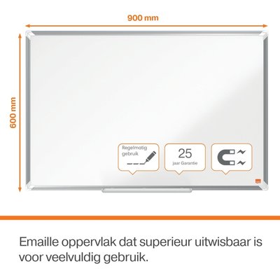 Tableau blanc Nobo Premium Plus 60x90cm émaillé