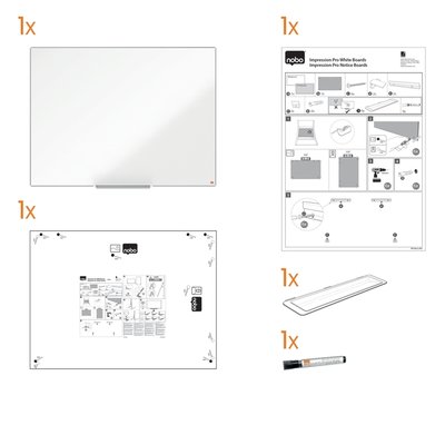 Tableau blanc Nobo Impression Pro 90x120cm acier
