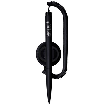Stylo bille de comptoir Schneider Klick-fix Medium noir blister 1 pièce