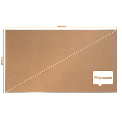 Prikbord Nobo Impression Pro widescreen 69x122cm kurk