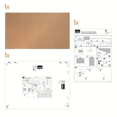 Prikbord Nobo Impression Pro widescreen 50x89cm kurk