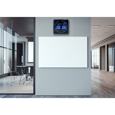 Pendule murale Unilux Flo LED 28x28cm noir