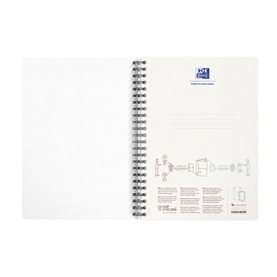Cahier spirale Oxford My Rec'Up A5 ligné 180 pages 80g assorti