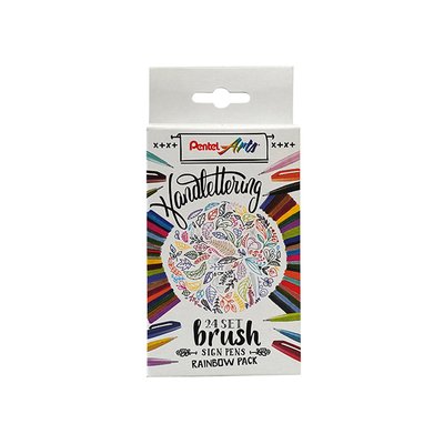 Brushpen Pentel Sign SES15C Rainbow assorti 24 stuks