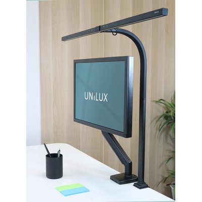Lampe de bureau Unilux Strata LED à pince noir