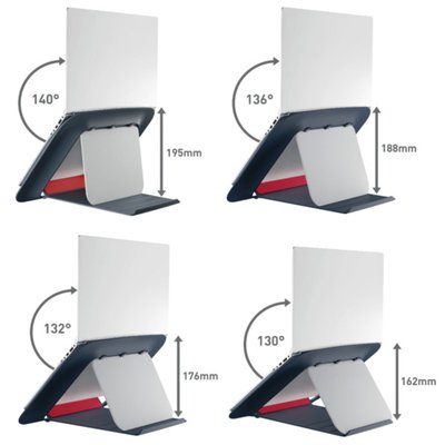 Support ordinateur portable Leitz Ergo Cosy réglable recyclé gris